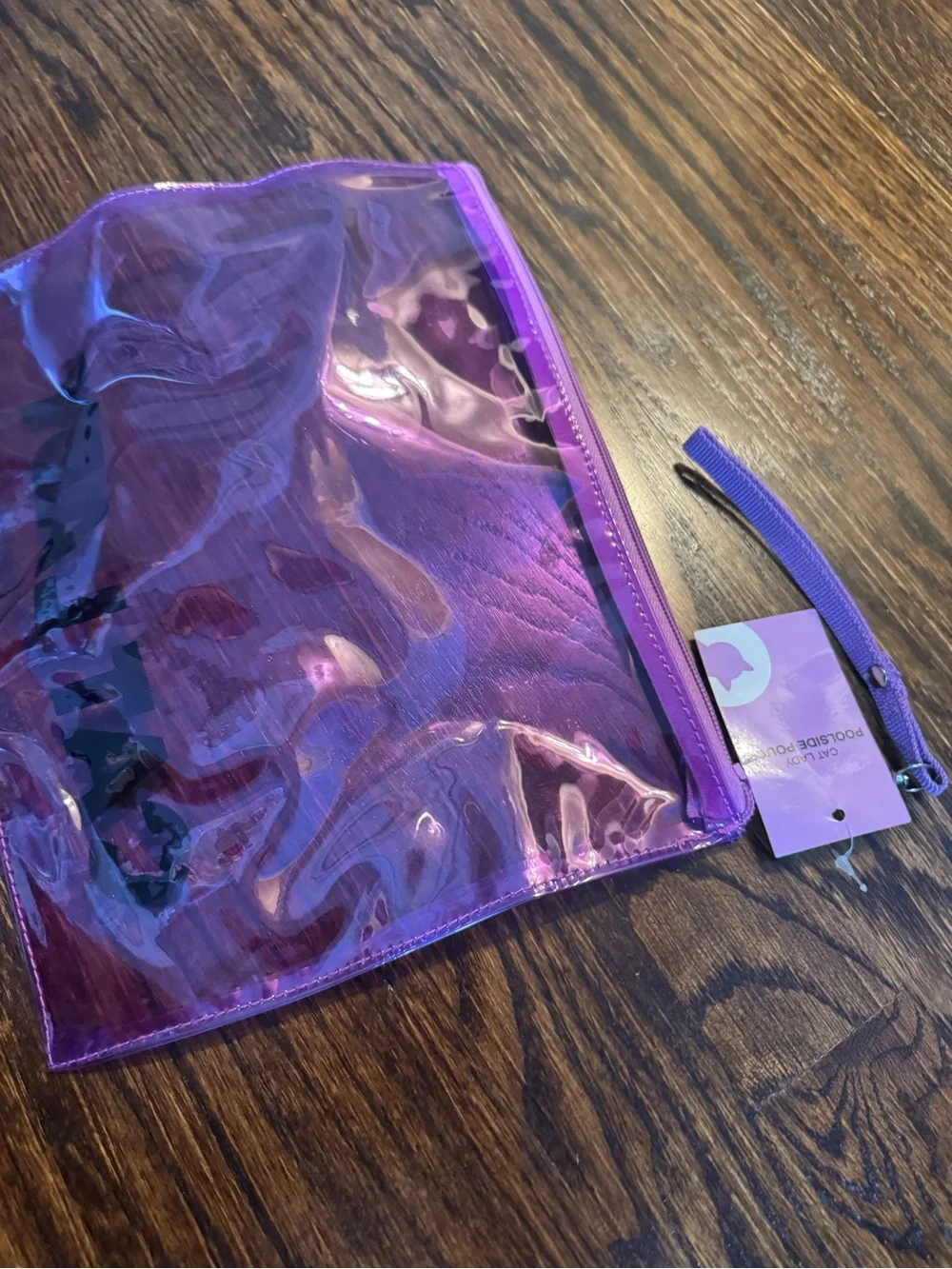 Purple Clear Cosmetic Bag